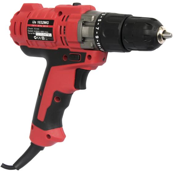 Потужний дриль-шурупокрут електричний Vitals Master Us 1032MG Dual Speed Pro+ : 300 Вт,  20 Нм Київ