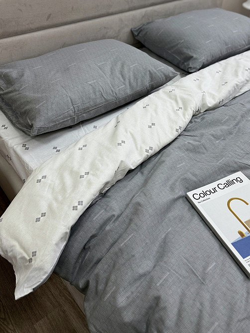 Ecotton Комплект наволочок Ecotton 70х70 см із сатину 2 шт сірого кольору Коломия - фото 6