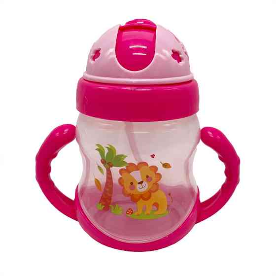 Пляшечка пластикова з ручками MGZ-0322(Pink) 250 мл Вінниця