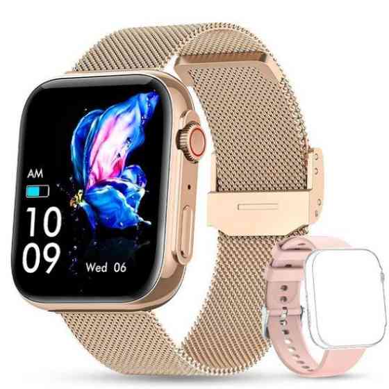 Жіночий розумний смарт годинник Smart Sensation + 2 ремінці (Gold) Вінниця