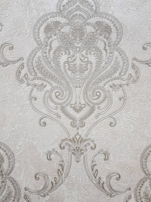 Шпалери вініл на флізеліні гарячого тиснення DU&KA King1.06х10 під штукатурку глянсові текстурні світло-беж Київ - фото 1