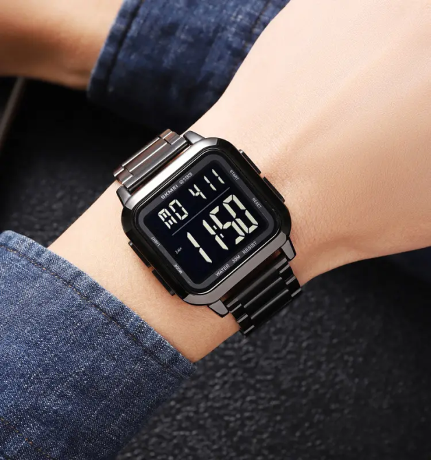 Годинник чоловічий електронний наручний Skmei 2133 Чорний Київ - фото 6