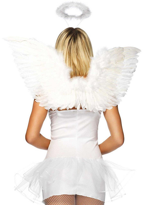 (SALE) Набір аксесуарів «Ангел» Leg Avenue Angel Accessory Kit, крильця з пір’я, німб Sex Aura Київ - фото 2