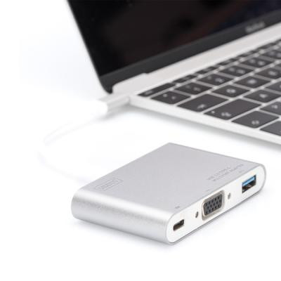 Перехідник Type-C to VGA/USB 3.0/Type-C Digitus (DA-70839) Вінниця - фото 3