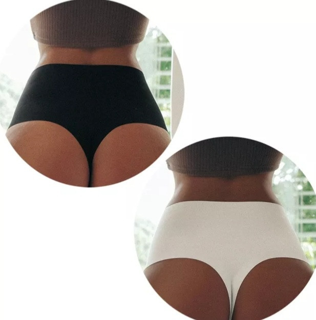 Набір стрінгів жіночих 2 штуки 46 чорний білий Київ - фото 1