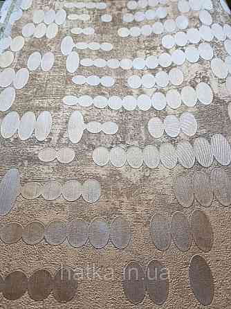 Шпалери вінілові на паперовій основі Zambaiti C88131 ABITAT лофт геометрія овали кола рудий під мідь Київ