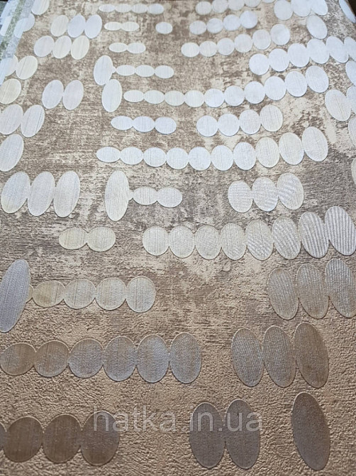 Шпалери вінілові на паперовій основі Zambaiti C88131 ABITAT лофт геометрія овали кола рудий під мідь Київ - фото 3