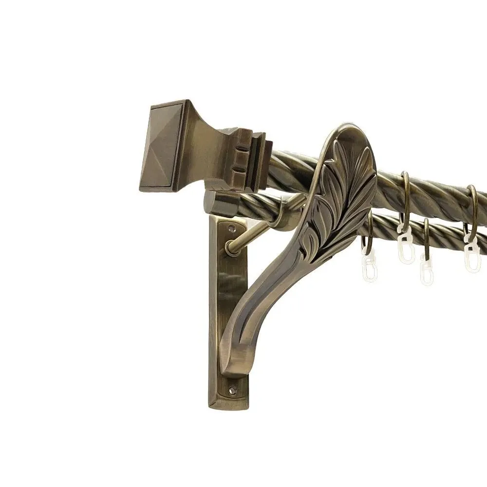 Карниз Orvit Емпорія металевий дворядний ретро скручена труба кільце металеве Антик 25\19 мм 300 см (00-00016429) Львів - фото 1