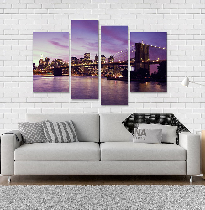 Модульная картина Ночной город Art-28_4 Киев - изображение 2