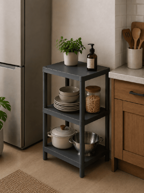 Етажерка 3-х ярусна Violet House 6031 Olympic GREY 27х42х67 см (7040710) Київ - фото 7