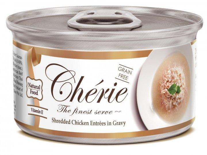 Влажный корм для кошек Cherie Signature Gravy Chiken с нежными кусочками мяса курицы в соусе 80 г Винница - изображение 1