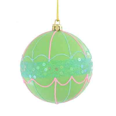 Ялинкова іграшка YES! Fun Парасолька з глітером і паєтками, зелений 8 см (972820) Вінниця