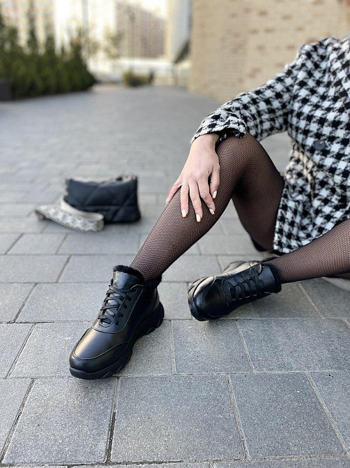 Кроссовки женские G.S.V. черные натуральная кожа зимние 38р.39р.40р. (5295) Коломыя - изображение 8