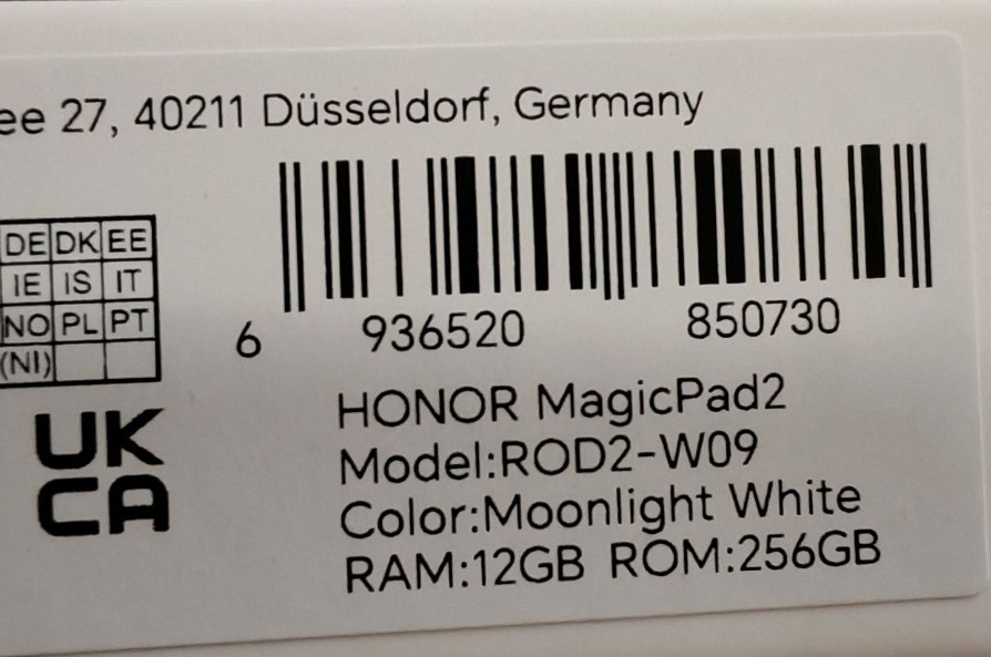 Honor Magic Pad 2, 12/256, белый/черный + 2 чехла + зарядное устройство. Харьков - изображение 1
