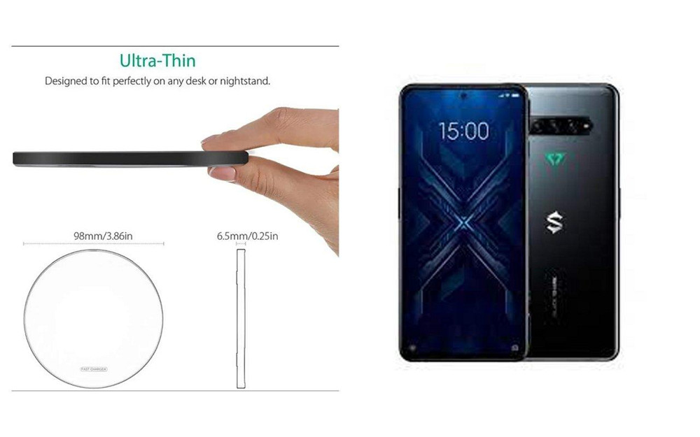 Бездротовий зарядний пристрій Copper до 30W для Samsung Galaxy S10, S10 Plus, S10е, USB-C, LED Київ - фото 3