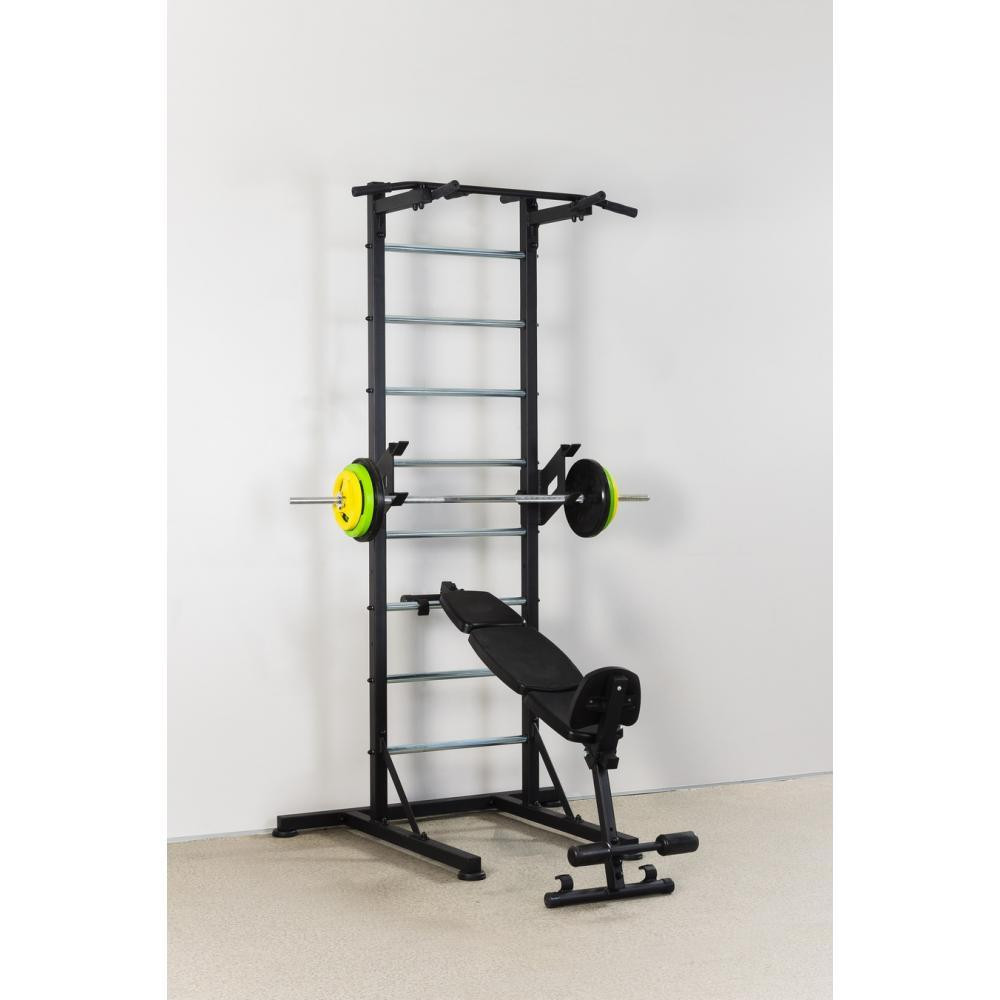 Шведская стенка передвижная Universal Black Pro+ универсальная без креплений скамья для пресса турник брусья Каменское - изображение 4