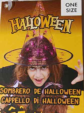 Детская шляпа Ведьмы прозрачная паутинка с пауками для Хэллоуина one size розовый Киев