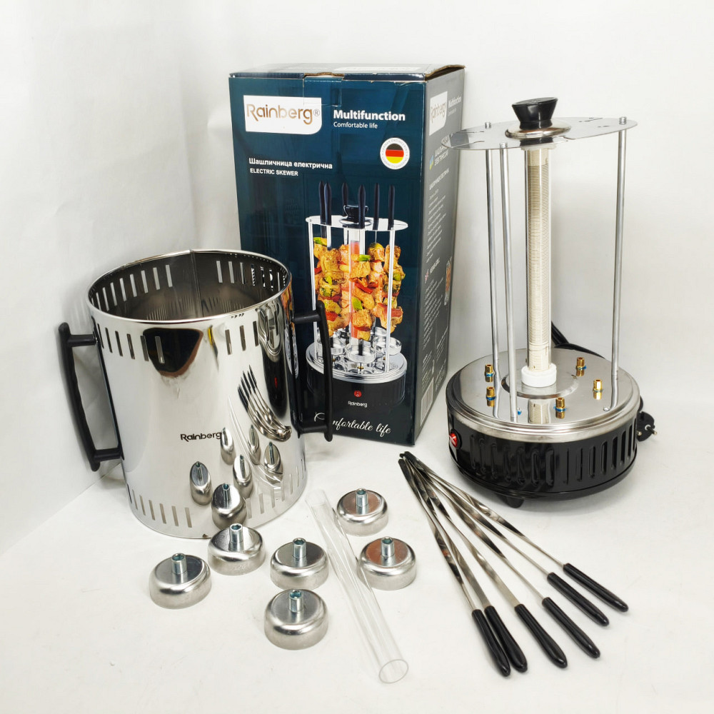 Электрошашлычница Rainberg RB-8612 на 6 шампуров 3200 W UA-73 Львов - изображение 3