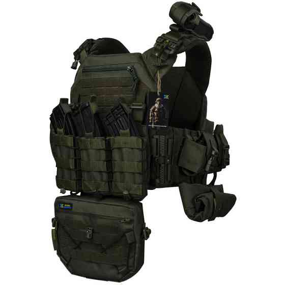 Плитоноска тактическая Warmor Gen.3 Pro Max с быстрым сбросом с подсумками (Оливковый) Киев