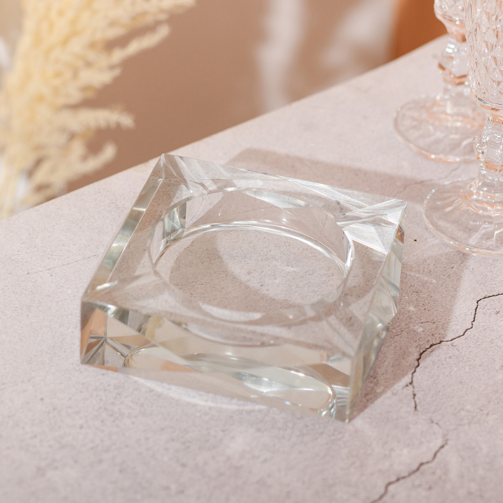 Yiwu Скляна попільничка для сигарет 13х13х4 см попільничка квадратна настільна HP-4-132 Киев - изображение 4