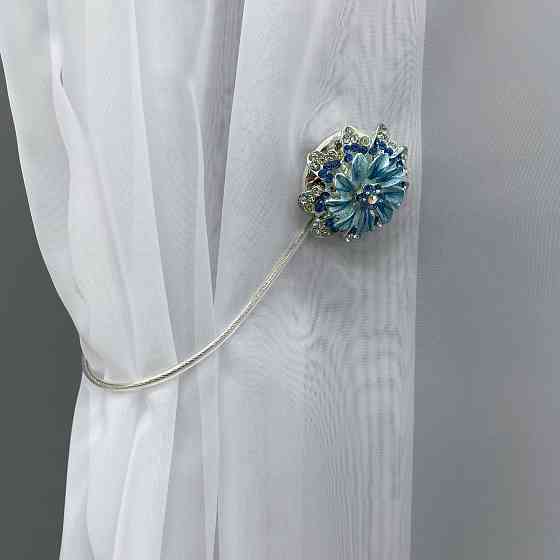 Магніти для штор та гардин "Flowers" набір 2 шт Блакитний (81-192) Київ