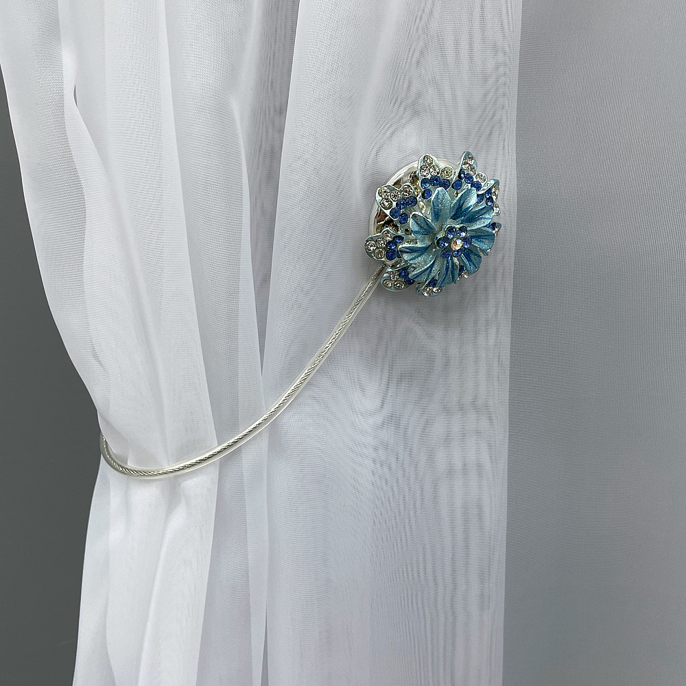 Магніти для штор та гардин "Flowers" набір 2 шт Блакитний (81-192) Київ - фото 3