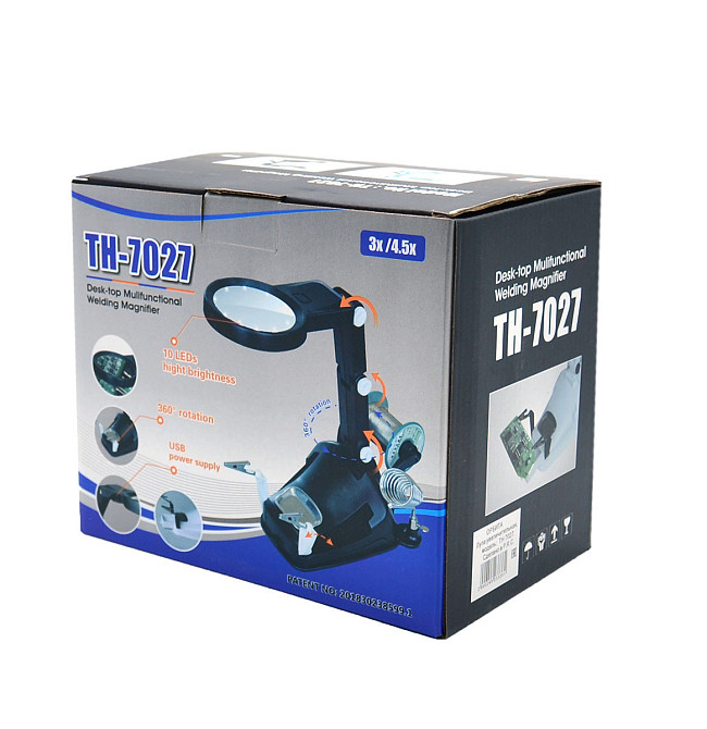Лупа с подсветкой настольная 