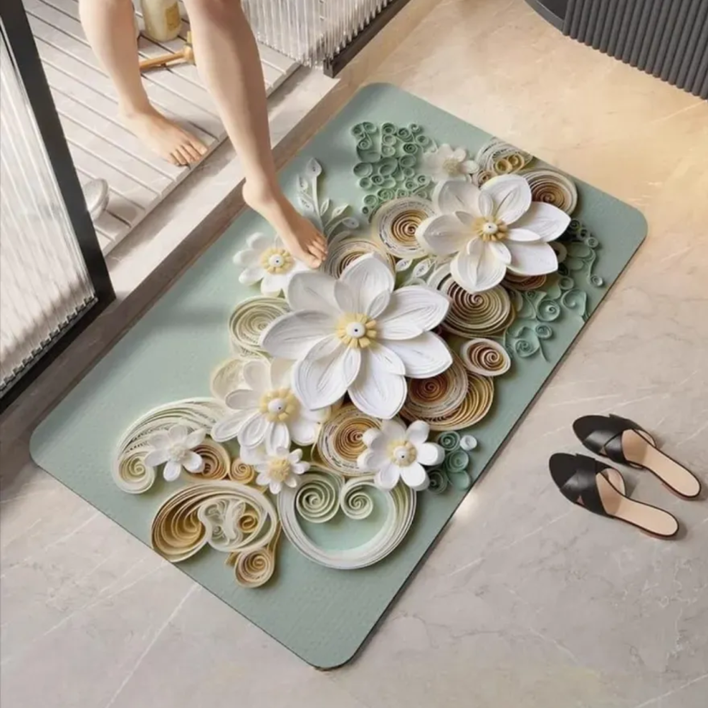 Антиковзний 3D-килимок з м'якого діатоміту 38×58 (см) вологопоглинальний HP-42-62 Коломия - фото 4