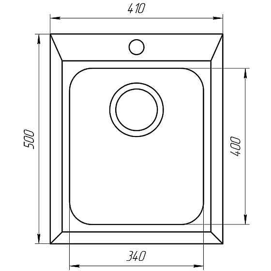 Гранітна мийка Globus Lux LAMA чорний 410х500мм-А0002 Тернопіль