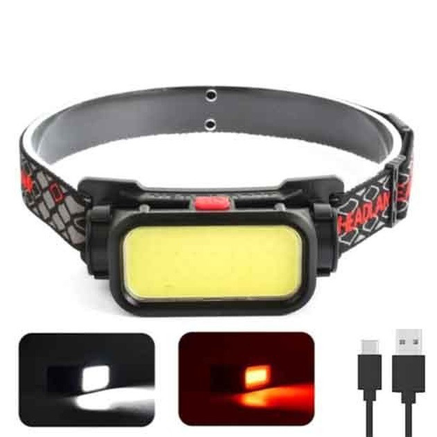 Надежный налобный фонарь BL-008+COB, Налобный фонарь для рыбалки на лоб с датчиком движения EA-82 Киев - изображение 9