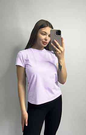 Базовая футболка женская удлиненная Лавандовый L Харьков