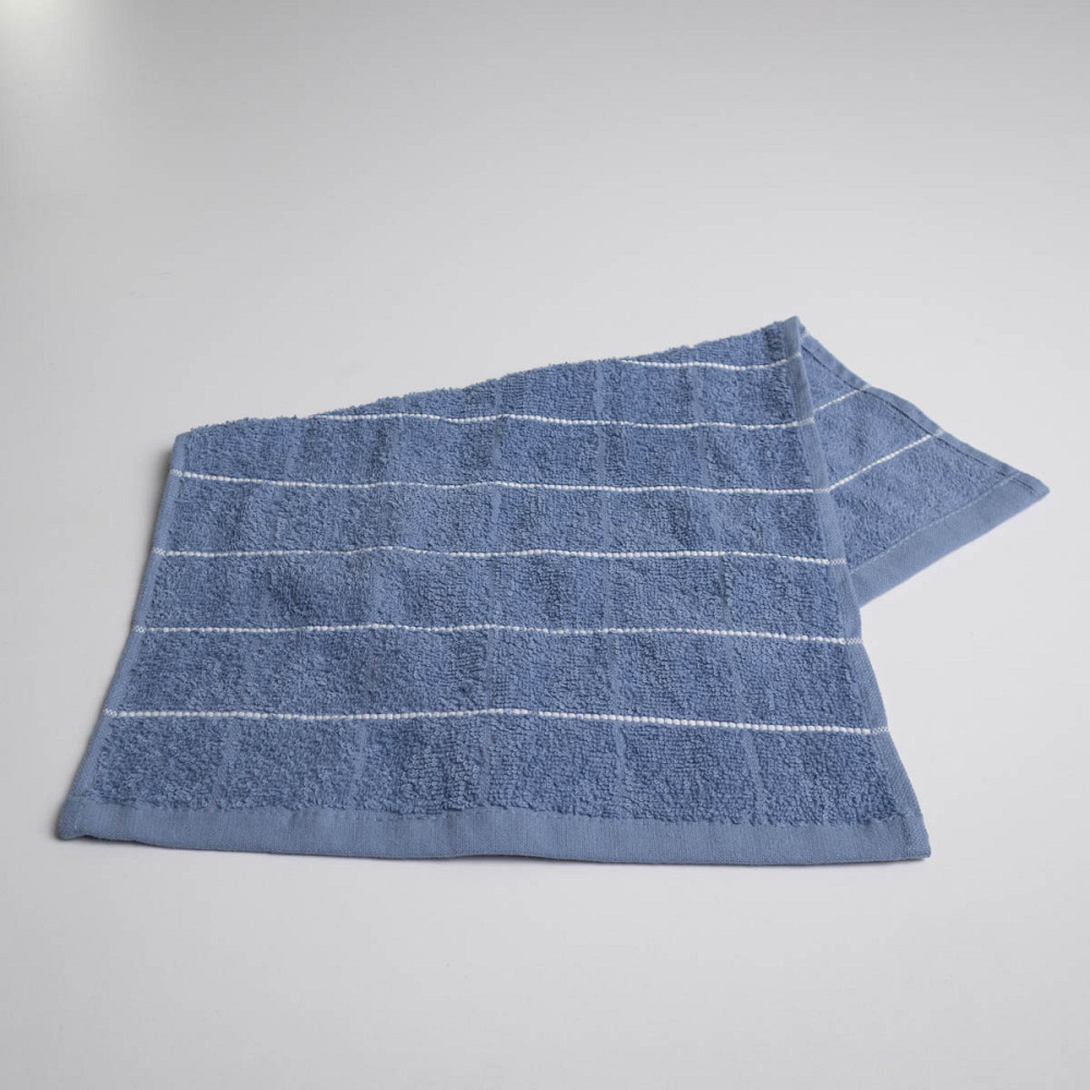 Махровий кухонний рушник зі смужками 30х50 см 400г/м2 GM Textile (Синій) Суми - фото 6