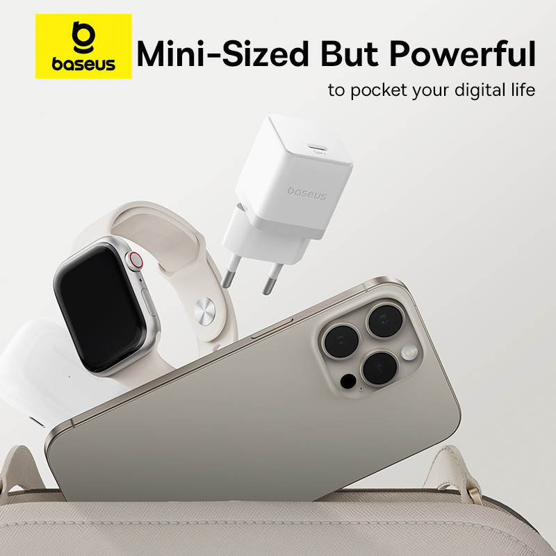 Мережевий зарядний пристрій Baseus Palm Fast Charger 1C 30W EU Moon White Одеса - фото 10