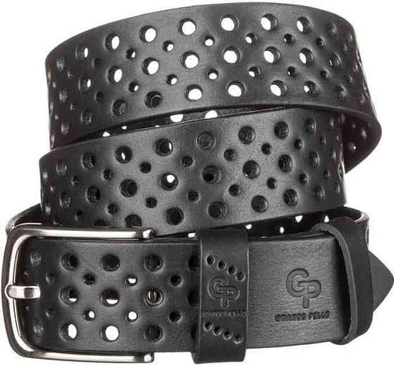 Ремень мужской Grande Pelle 11066 джинсовый Черный Киев