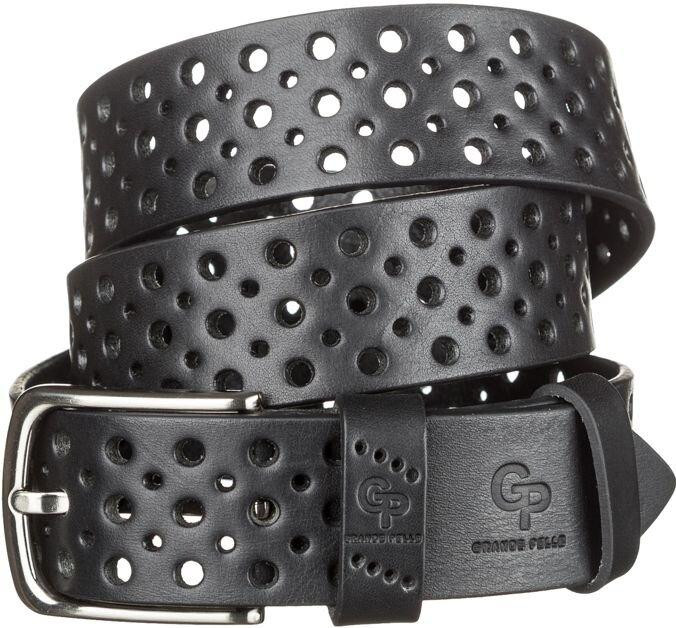 Ремень мужской Grande Pelle 11066 джинсовый Черный Киев - изображение 1
