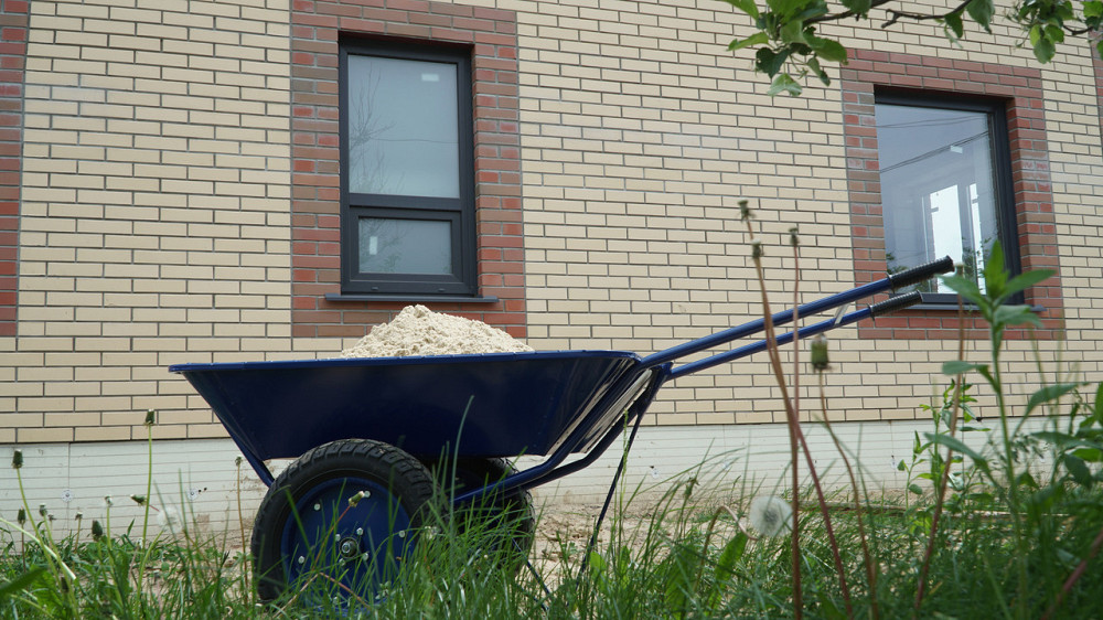 Тачка строительная Garden joys 390 Синяя Садовая тачка на двух колесах Тачка грузовая двухколесная Белая Церковь - изображение 4