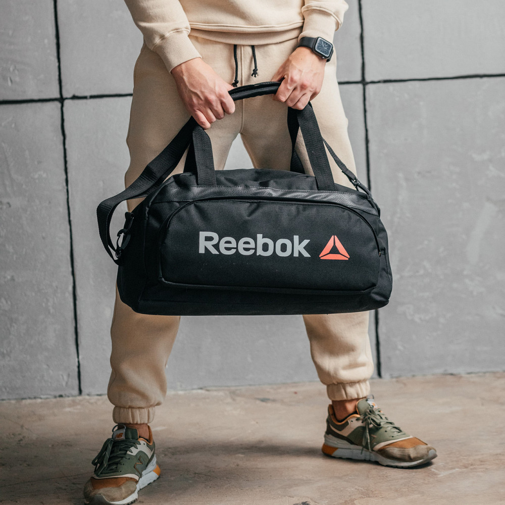 Дорожня сумка Смуга Білий Рібок чоловіча для подорожей чорна 50*26*20 см, спортивна сумка чоловічаMasterSem Київ - фото 9