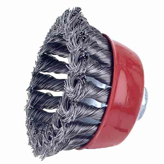 Щетка проволочная чашевидная Ø75мм М14×2мм (стальная витая) SIGMA (9026071) Ровно