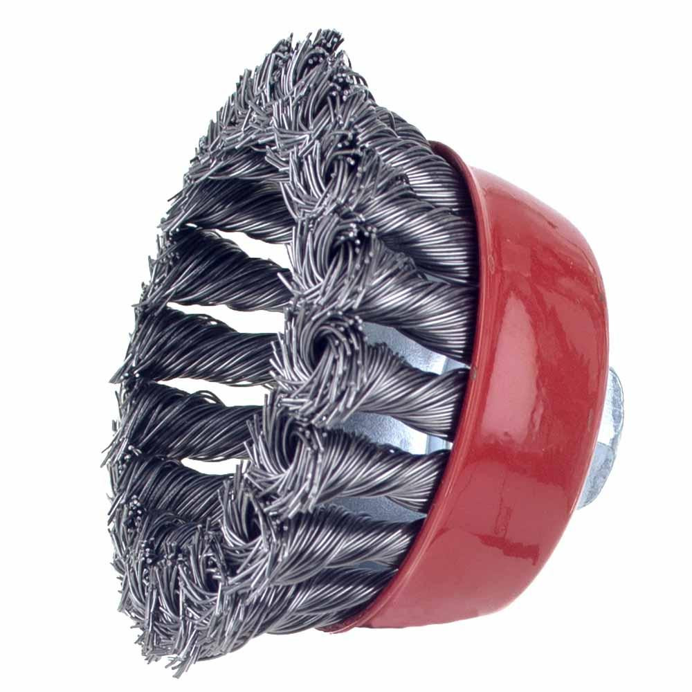 Щетка проволочная чашевидная Ø75мм М14×2мм (стальная витая) SIGMA (9026071) Ровно - изображение 4