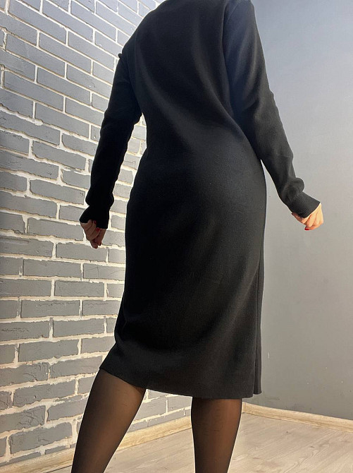 Платье женское A-N 9153 свободный крой прямое оверсайз длинное черное, черный, one size Киев - изображение 3