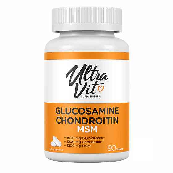 Глюкозамін хондроітин МСМ Ultravit Glucosamine Chondroitin MSM 90 tabs Київ