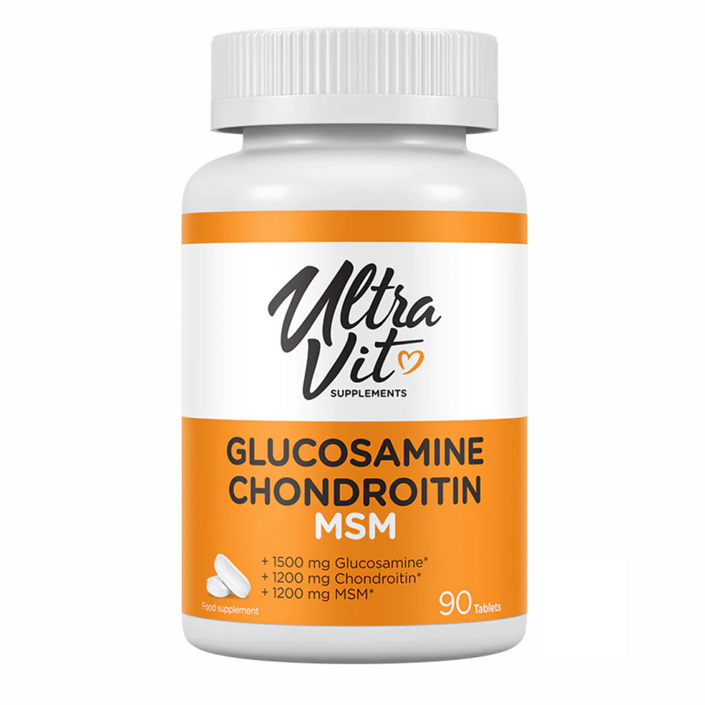 Глюкозамін хондроітин МСМ Ultravit Glucosamine Chondroitin MSM 90 tabs Київ - фото 1