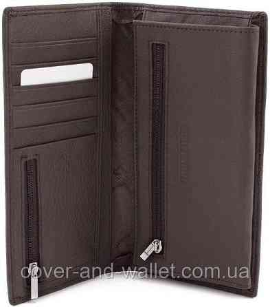Тонкий шкіряний чоловічий гаманець купюрник на магнітах ST 148 Київ