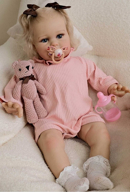 Мягконабивная кукла реборн девочка Ангелина 55 см. Харьков - изображение 5
