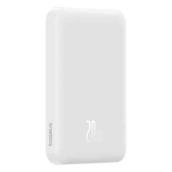 Павербанк 5000 mAh Baseus Mini 20W быстрая зарядка магнитная беспроводная зарядка Stellar White power bank повербанк Одесса