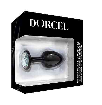 Анальна пробка Dorcel Geisha Plug Diamond M з кулькою всередині, створює вібрації, макс. діам. 3,2см Sex Aura Київ