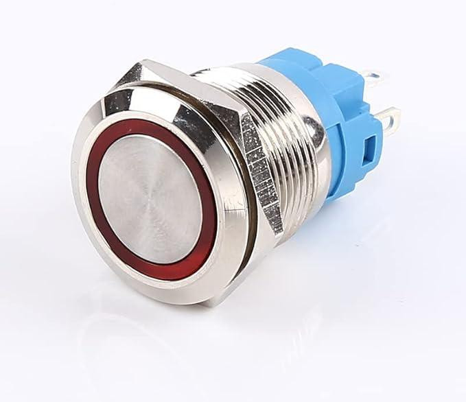 Возвратная кнопка 22мм с красным LED 9-24В Киев - изображение 6