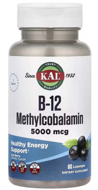 Витамин В12 Метилкобаламин KAL B-12 Methylcobalamin 5000mcg 60 леденцов Киев - изображение 3