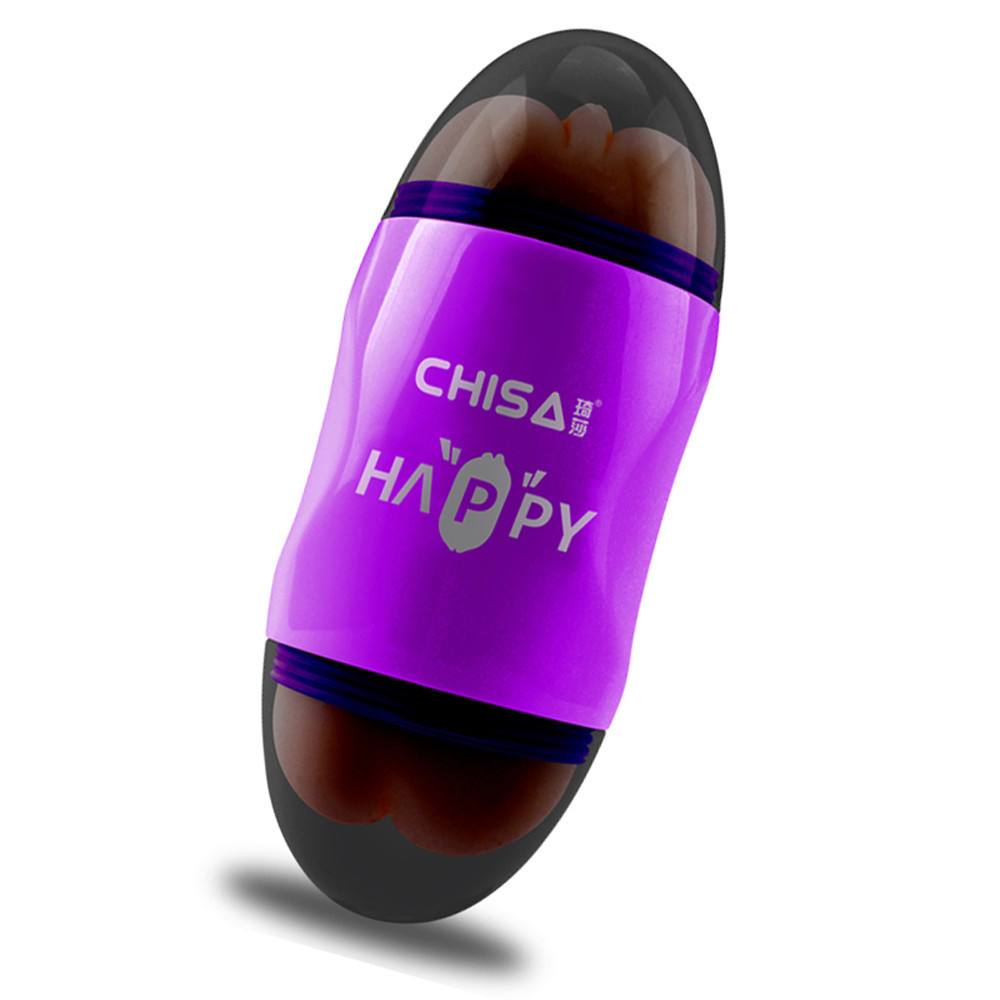 Мастурбатор Вагина и Анус Chisа Portable Happy Cup с вибрацией, бежевый Sex Aura Киев - изображение 4