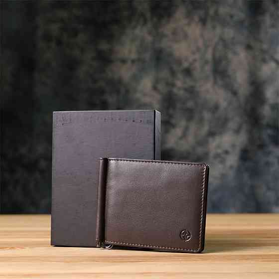 Зажим для денег из мягкой натуральной кожи Tony Perotti 20847_1 (5000 moro) Коричневый Киев